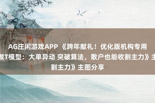 AG庄闲游戏APP 《跨年献礼！优化版机构专用分时图做T模型：大单异动 突破算法，散户也能收割主力》主图分享