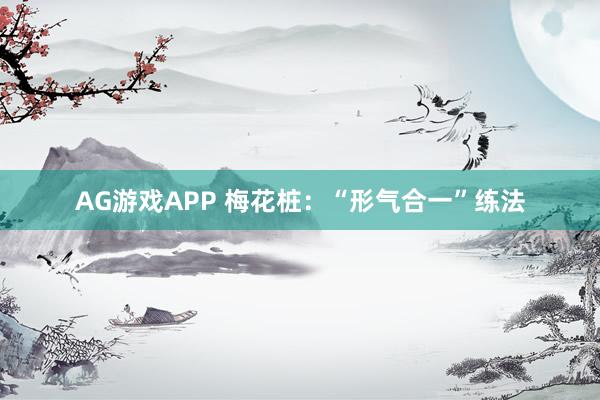 AG游戏APP 梅花桩:“形气合一”练法