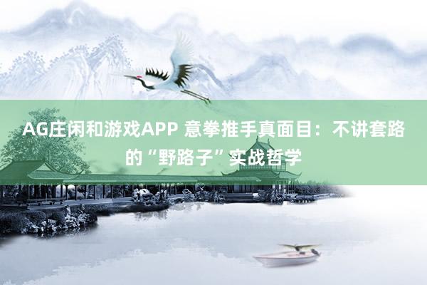 AG庄闲和游戏APP 意拳推手真面目：不讲套路的“野路子”实战哲学