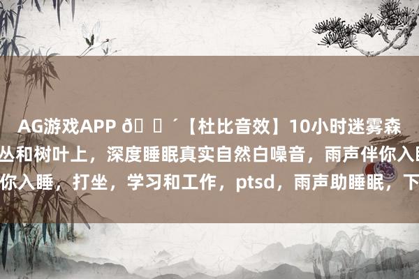AG游戏APP 🔴【杜比音效】10小时迷雾森林舒缓雨声，雨落在草丛和树叶上，深度睡眠真实自然白噪音，雨声伴你入睡，打坐，学习和工作，<a href=