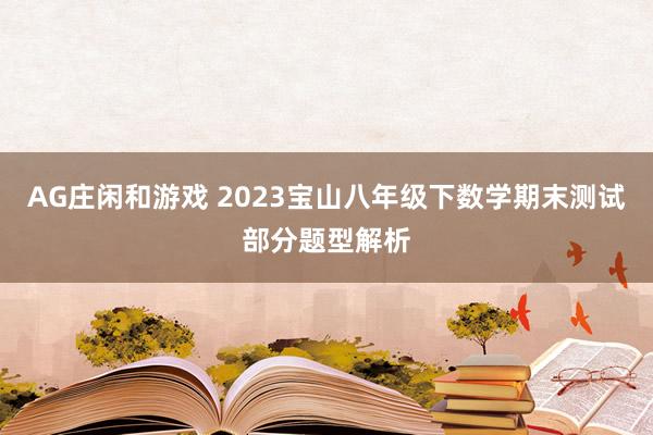 AG庄闲和游戏 2023宝山八年级下数学期末测试部分题型解析