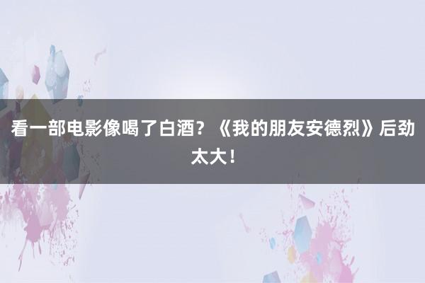 看一部电影像喝了白酒？《我的朋友安德烈》后劲太大！