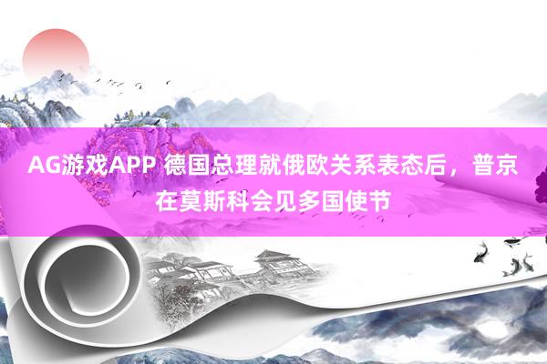 AG游戏APP 德国总理就俄欧关系表态后，普京在莫斯科会见多国使节