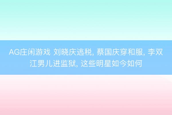 AG庄闲游戏 刘晓庆逃税, 蔡国庆穿和服, 李双江男儿进监狱, 这些明星如今如何
